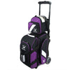 Tenth Frame Deluxe Double - 2 Ball Roller Bowling Bag (Purple - with Optional Add-On Bag)