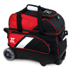 Tenth Frame Deluxe Double - 2 Ball Roller Bowling Bag (Red - Side)