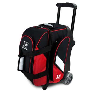 Tenth Frame Deluxe Double - 2 Ball Roller Bowling Bag (Red)