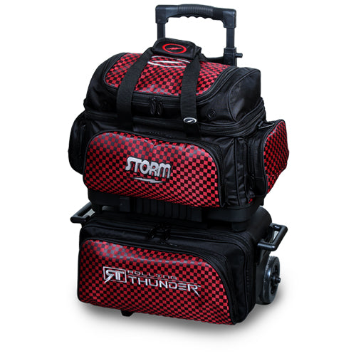 Storm Rolling Thunder 4 Ball Roller Checkered Bowling Bag Red/Black