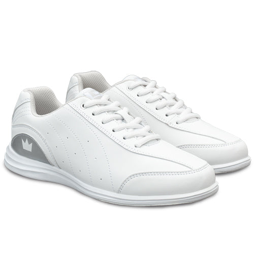 Brunswick Mystic - Women's Casual Bowling Shoes (White / Silver)