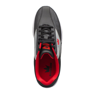 Brunswick Renegade - Men's Athletic Bowling Shoes (Black / Red - Top)