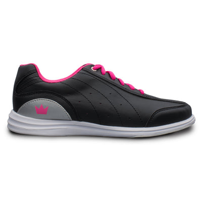 Brunswick Mystic - Women's Casual Bowling Shoes (Black / Pink - Side)