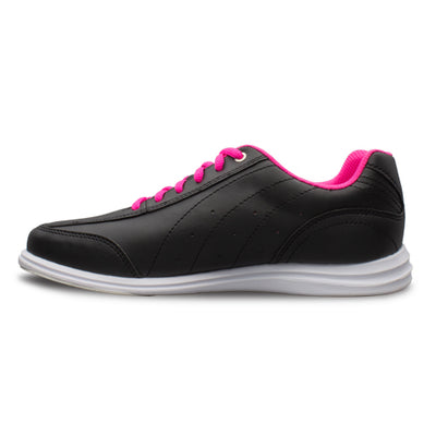 Brunswick Mystic - Women's Casual Bowling Shoes (Black / Pink - Side)