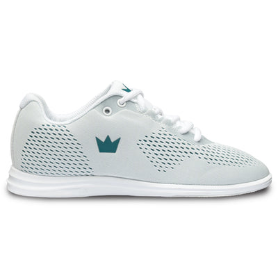 Brunswick Axis - Women's Athletic Bowling Shoes (White / Teal - Side)