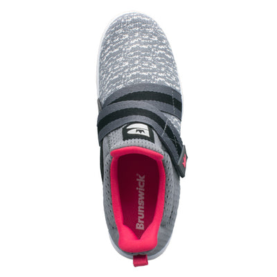 Brunswick Versa - Women's Athletic Bowling Shoes (Grey / Pink - Top)