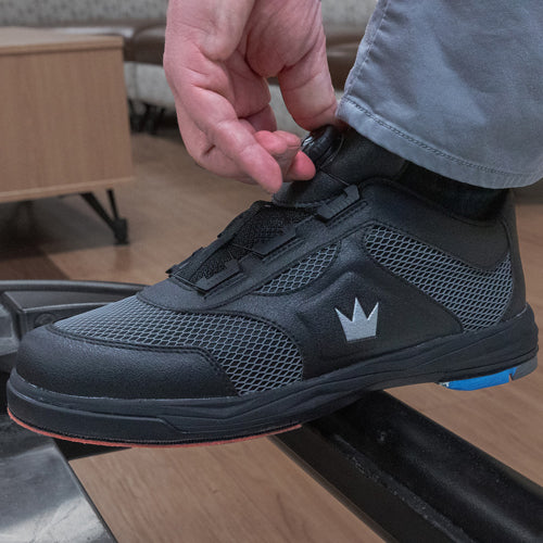 Scarpe Da Bowling EMAX Brunswick - Uomo, Tradition Black & Classic White, Suola Scorrevole - Foto 12