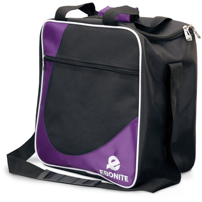 Ebonite Basic Single Tote - 1 Ball Tote Bowling Bag (Purple)