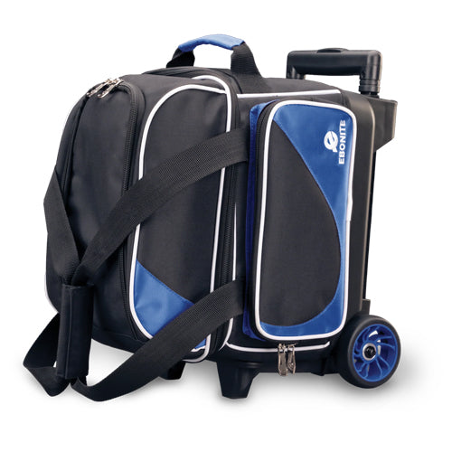 Ebonite Transport Single Roller - 1 Ball Roller Bowling Bag (Blue)
