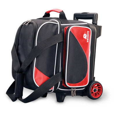 Ebonite Transport Single Roller - 1 Ball Roller Bowling Bag (Red)