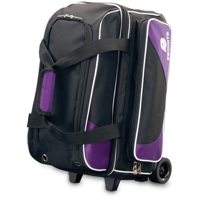 Ebonite Transport Double Roller - 2 Ball Roller Bowling Bag (Purple)