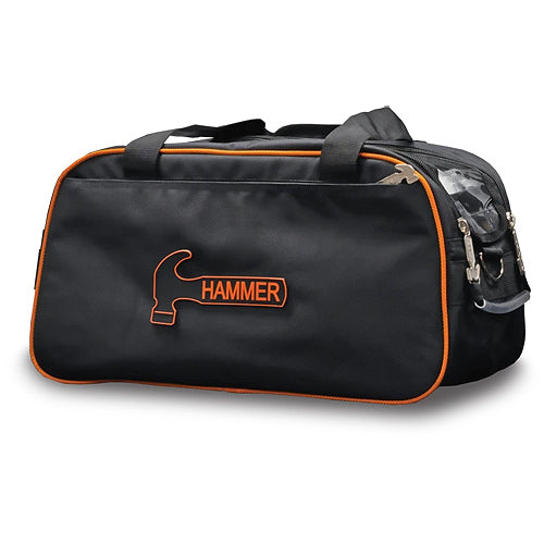 Hammer Premium Double Tote (Black / Orange) - 2 Ball Tote Bowling Bag