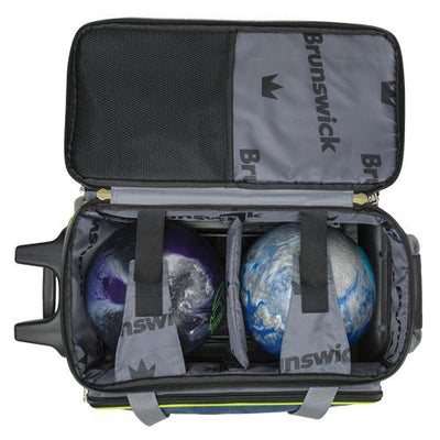 Brunswick Crown Deluxe - 2 Ball Roller Bowling Bag (Ball Compartment)