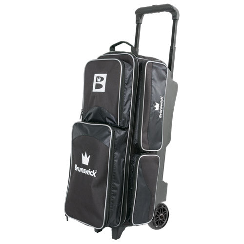 Brunswick Edge Triple Roller - 3 Ball Roller Bowling Bag (Black)