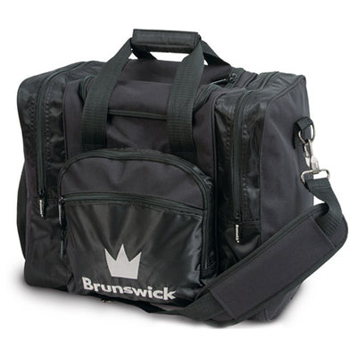 Brunswick Edge Single Tote - 1 Ball Tote Bowling Bag (Black)