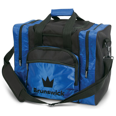 Brunswick Edge Single Tote - 1 Ball Tote Bowling Bag (Blue)