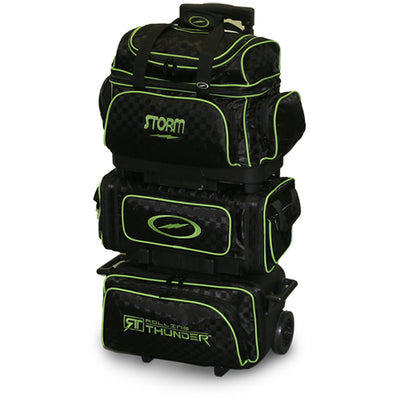 Storm Rolling Thunder - 6 Ball Roller Bowling Bag (Checkered Black / Lime)