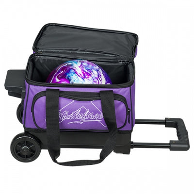 KR Strikeforce Hybrid X Single - 1 Ball Roller Bowling Bag (Purple - Ball Compartment)