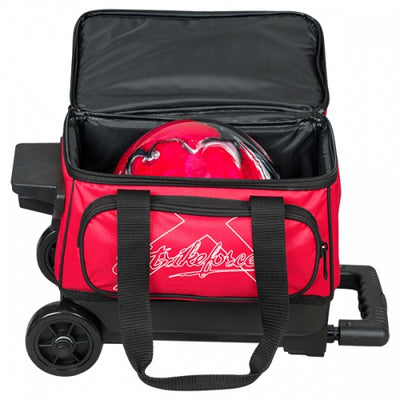 KR Strikeforce Hybrid X Single - 1 Ball Roller Bowling Bag (Red - Ball Compartment)