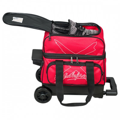 KR Strikeforce Hybrid X Single - 1 Ball Roller Bowling Bag (Red - Shoe Compartment)
