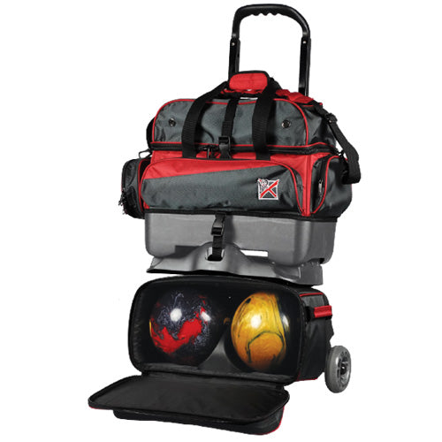 KR Strikeforce Konvoy - 4 Ball Roller Bowling Bag (Red / Smoke)