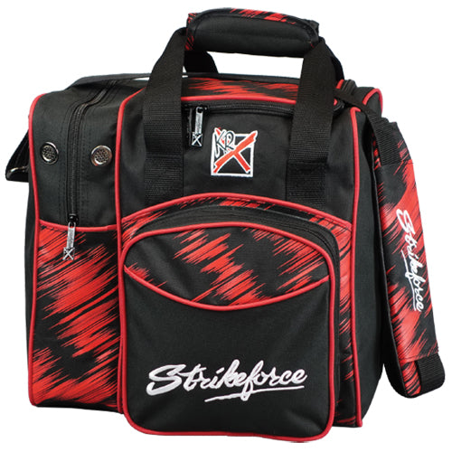 KR Strikeforce Flexx Single - 1 Ball Tote Bowling Bag (Red Scratch)
