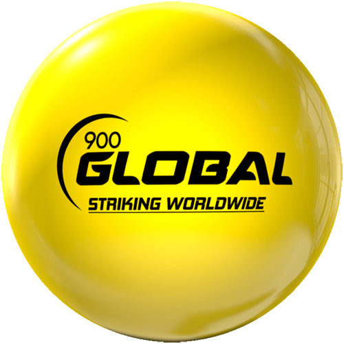 900 Global Honey Badger Yellow Poly Bowling Ball (Front)