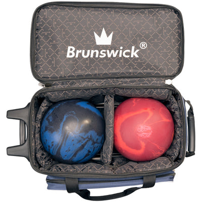 Brunswick Zone Double Roller Bowling Bag - White