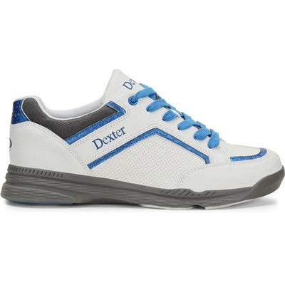 Dexter Bud - Men's Athletic Bowling Shoes (White / Blue - Outer Side)