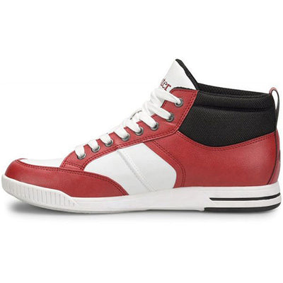 Dexter Dave Hi-Top - Men's Athletic Bowling Shoes (White / Red - Inner Side)
