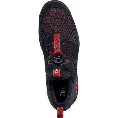 Dexter Pro BOA - Men's Advanced Bowling Shoes (Black / Red - Top)