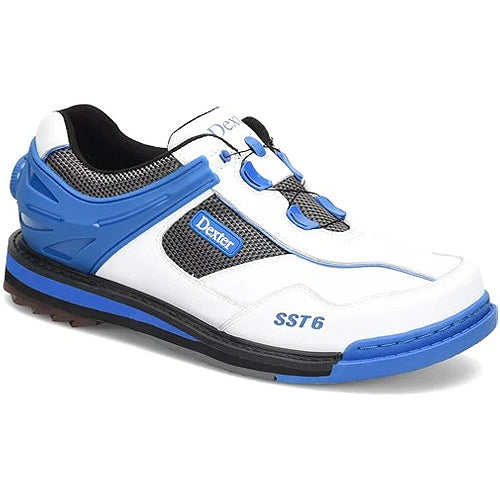 Dexter SST 6 Hybrid BOA - Men's Performance Bowling Shoes (White / Blue / Grey)