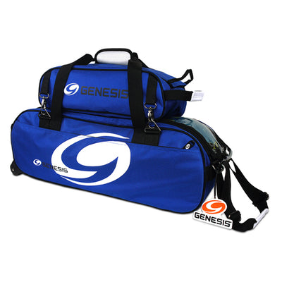 Genesis® Sport™ 3 Ball Tote Roller with Add-On Shoe Bag (Blue)