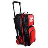 Genesis® Carbon™ 3 Ball Roller Bowling Bag (Black / Red)