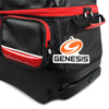 Genesis® Carbon™ 3 Ball Roller Bowling Bag (Black / Red - material detail)