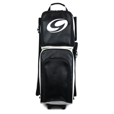 Genesis® Carbon™ 3 Ball Roller Bowling Bag (White / Black - top)