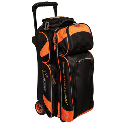 Hammer Premium - 3 Ball Roller Bowling Bag (Black / Orange)