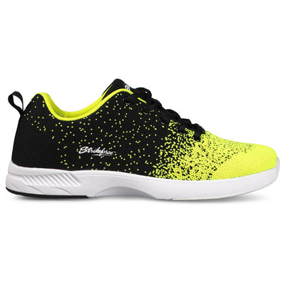 KR Strikeforce Galaxy - Men's Athletic Bowling Shoes (Black / Neon Yellow - Side)
