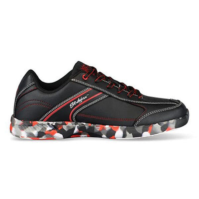 KR Strikeforce Flyer Lite - Men's Athletic Bowling Shoes (Black / Red Camo - Side)