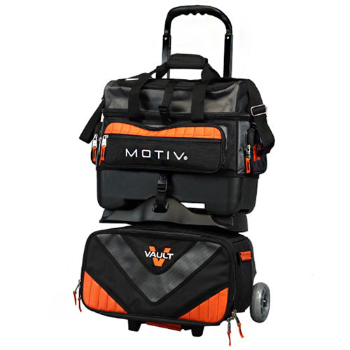Motiv Vault 4 Ball Roller Bowling Bag (Black / Orange)