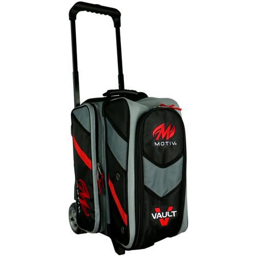 Motiv Vault Double - 2 Ball Roller Bowling Bag (Black / Red)