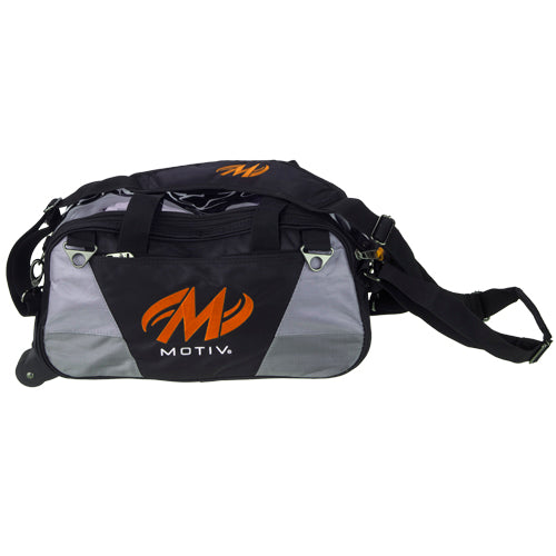 Motiv Ballistix - 2 Ball Tote Roller Bowling Bag (Black / Orange)