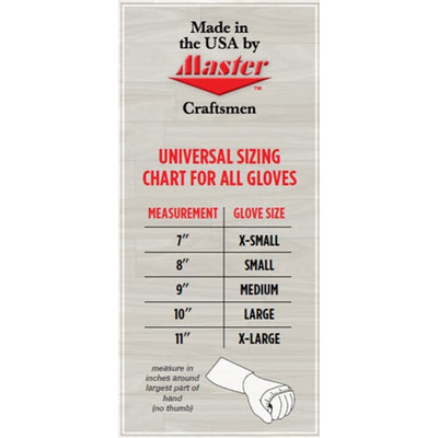 Master Industries - Universal Sizing Chart