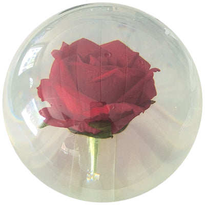 On The Ball Clear Rose - Novelty Bowling Ball (Side)