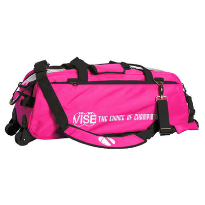 VISE Clear Top - 3 Ball Tote Roller Bowling Bag (Pink)