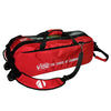 VISE Clear Top - 3 Ball Tote Roller Bowling Bag (Red)